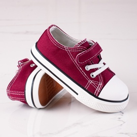 Sneakers da bambino Vico materiale bordeaux rosso 2