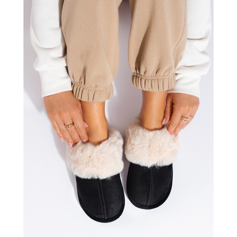 Pantofole nere da donna Shelovet nero 1