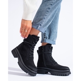Abbigliamento da lavoro da donna in camoscio nero Shelovet 1