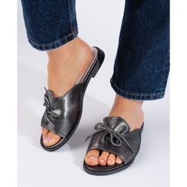 Infradito da donna argento lucido 1