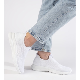 Scarpe sportive slip-on bianche bianca 1