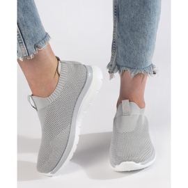 Scarpe sportive slip-on grigie grigio 2