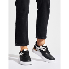 Scarpe sportive con piattaforma nera nero 2