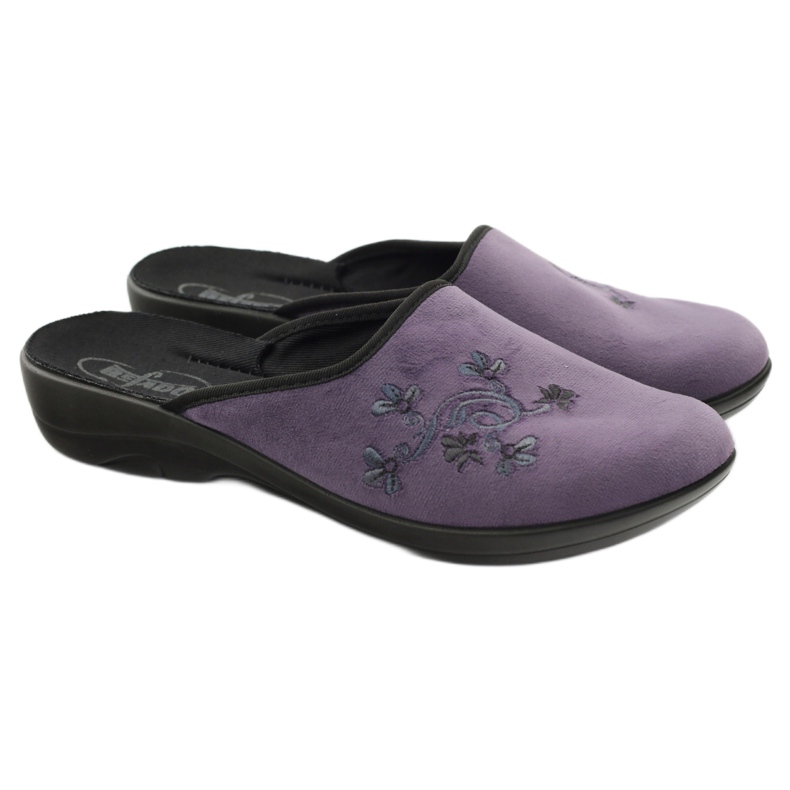 Pantofole da donna Befado pantofole 552D006 viola multicolore 4