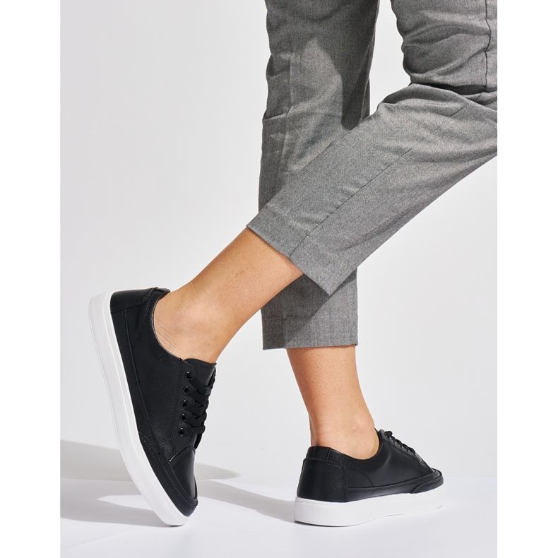 Sneakers da donna in pelle nera di Sergio Leone nero 2
