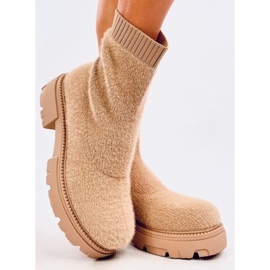 Roanna Kaki stivali a calzino beige 2