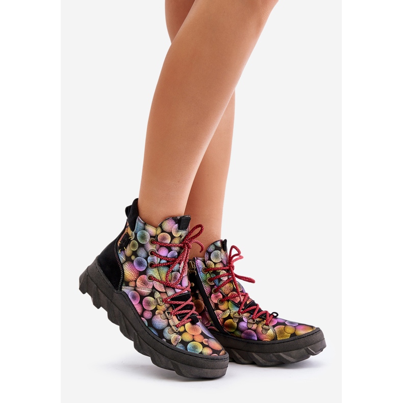 Stivaletti caldi da donna in pelle Maciejka 06146-39 Multicolor multicolore 1