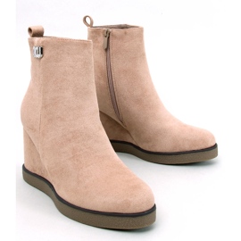 Stivaletti con zeppa Rochelle Khaki beige 1