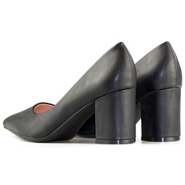 Décolleté classiche nere con tacco alto, scarpe da donna per l'ufficio nero 1