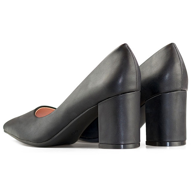 Décolleté classiche nere con tacco alto, scarpe da donna per l'ufficio nero 1