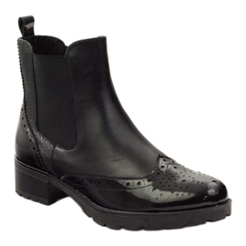 Stivaletti Caprice Stivali Jodhpur scarpe da donna 25405 nero 1