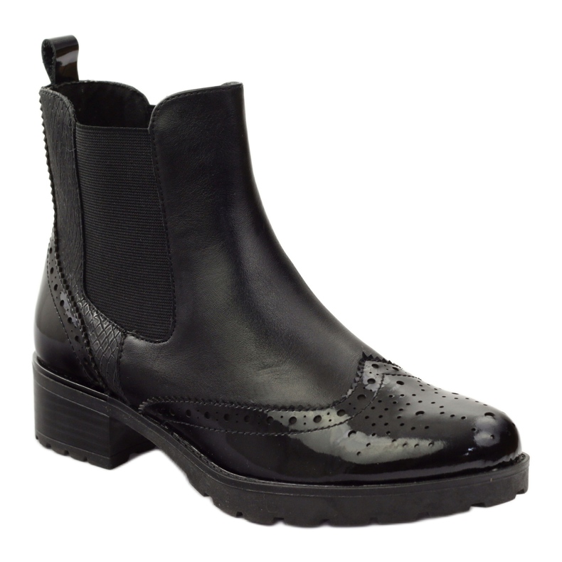Stivaletti Caprice Stivali Jodhpur scarpe da donna 25405 nero 1