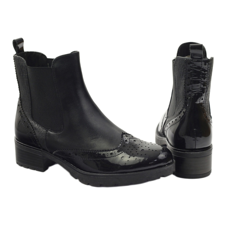 Stivaletti Caprice Stivali Jodhpur scarpe da donna 25405 nero 3