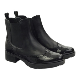 Stivaletti Caprice Stivali Jodhpur scarpe da donna 25405 nero 4