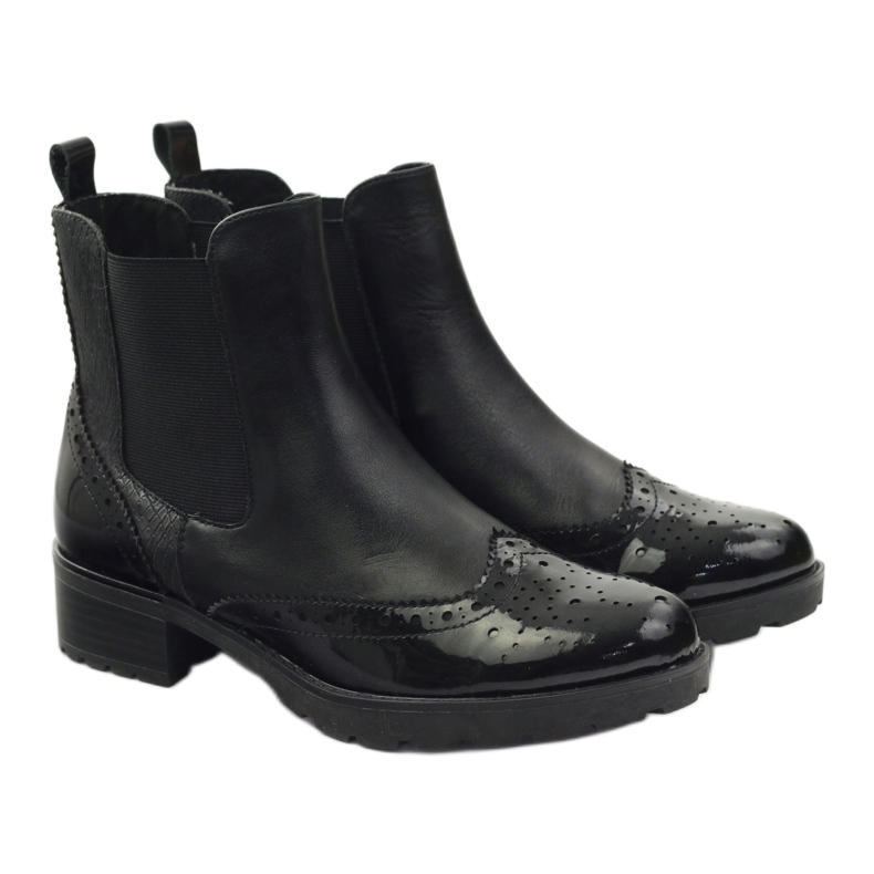 Stivaletti Caprice Stivali Jodhpur scarpe da donna 25405 nero 4