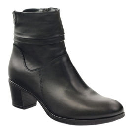 Gregors Stivali di pelle da donna isolati con pile 614 nero 1