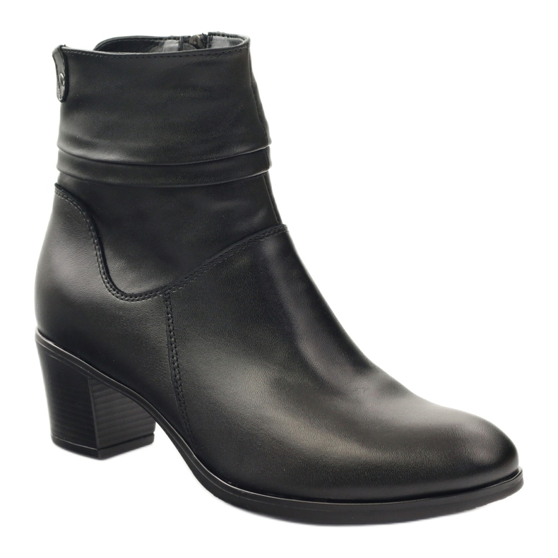 Gregors Stivali di pelle da donna isolati con pile 614 nero 1