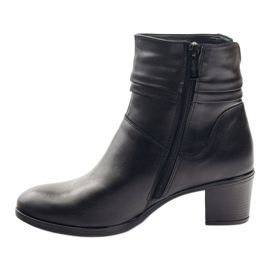 Gregors Stivali di pelle da donna isolati con pile 614 nero 2