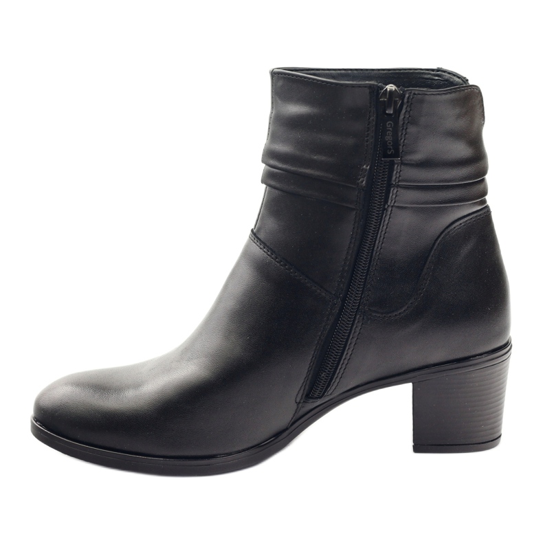 Gregors Stivali di pelle da donna isolati con pile 614 nero 2
