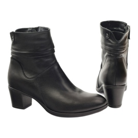 Gregors Stivali di pelle da donna isolati con pile 614 nero 3