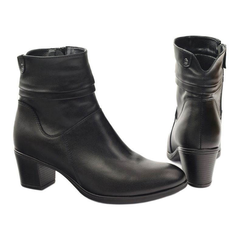 Gregors Stivali di pelle da donna isolati con pile 614 nero 3