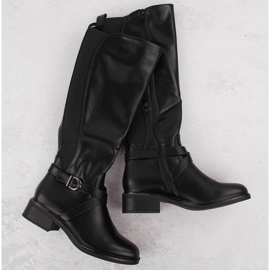 Stivali da donna con gomma elastica, isolanti, neri eVento 7496 nero 1