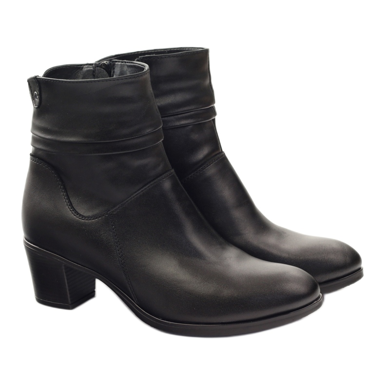 Gregors Stivali di pelle da donna isolati con pile 614 nero 4