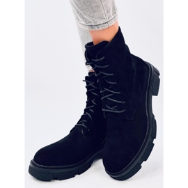 Zoe Black lavoratrici allacciate nero 2