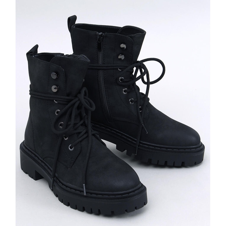 Stivaletti stringati con protezione Simmo Black nero 1