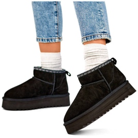 Doposci da donna in pelle scamosciata, nero YU9001B 1