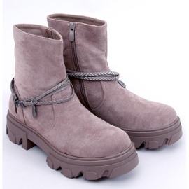 Stivaletti bassi da donna Connie Tortora beige 1