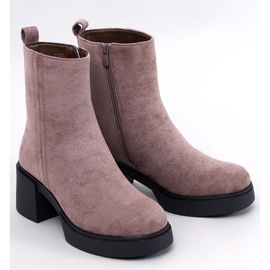 Stivaletti con tacco stabile Ruffin Khaki beige 1