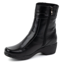 Olivier Stivaletti isolanti in pelle da donna con cerniera 072BB, neri nero 1