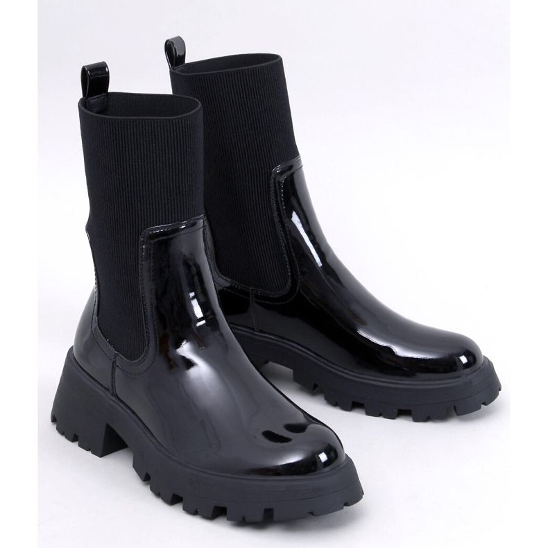 Batson Stivaletti Chelsea laccati neri nero 1