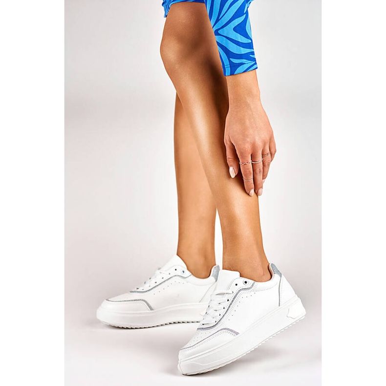 Scarpe sportive da donna, sneakers bianche BL295W bianco 2