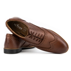 Olivier Scarpe formali in pelle Brogues 306GT marrone 2