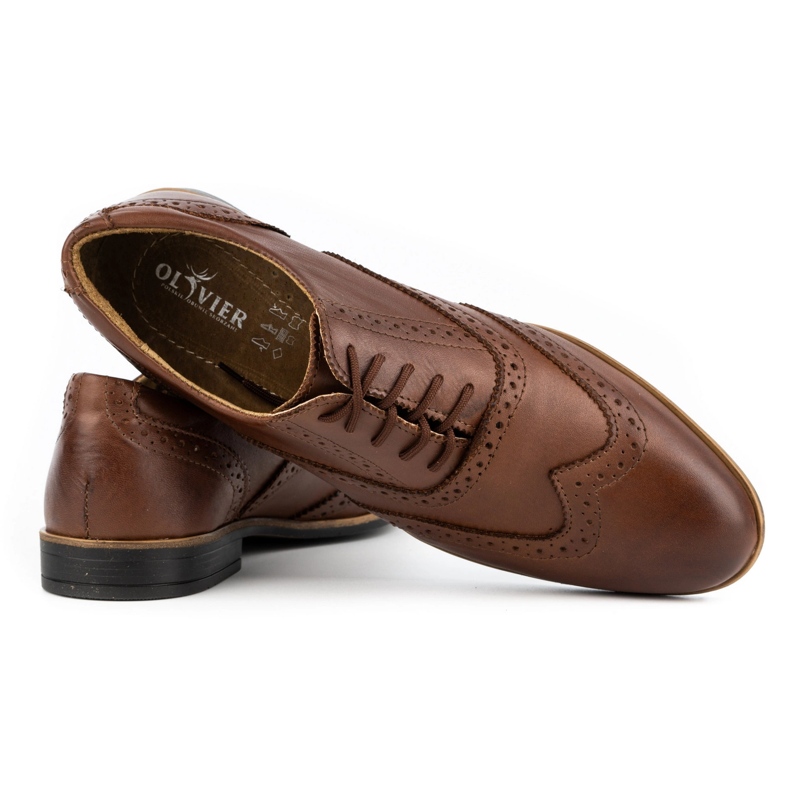 Olivier Scarpe formali in pelle Brogues 306GT marrone 2