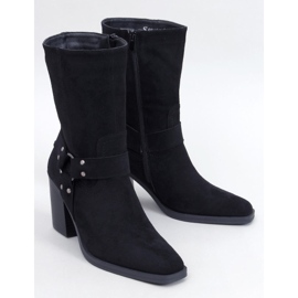 Hardin Stivali da cowboy in pelle scamosciata nera nero 1
