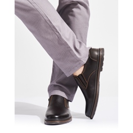 Scarpe da uomo marrone scuro 1