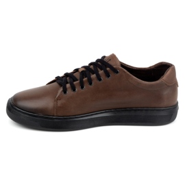 Polbut Scarpe da uomo, sneakers in pelle 2127, colore testa di moro marrone 1