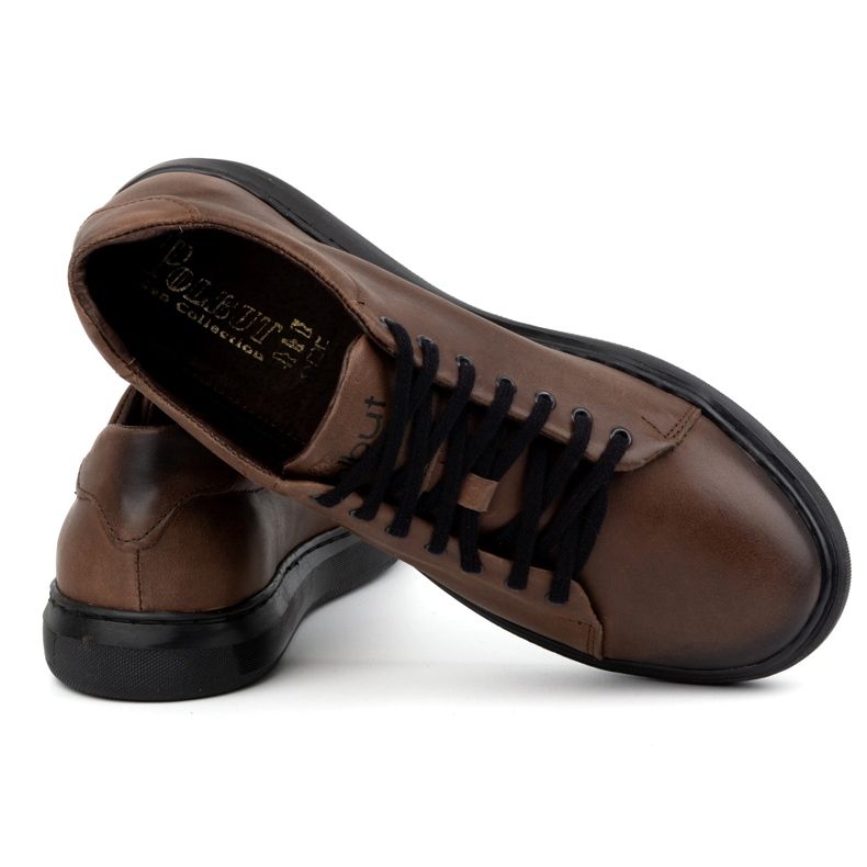Polbut Scarpe da uomo, sneakers in pelle 2127, colore testa di moro marrone 5