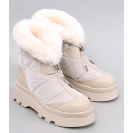Tavaris Stivali da neve beige con pelliccia 1