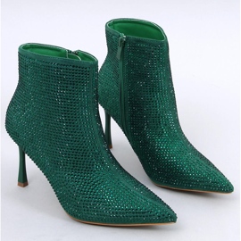 Stivaletti con tacco alto e cristalli Demish Green verde 1
