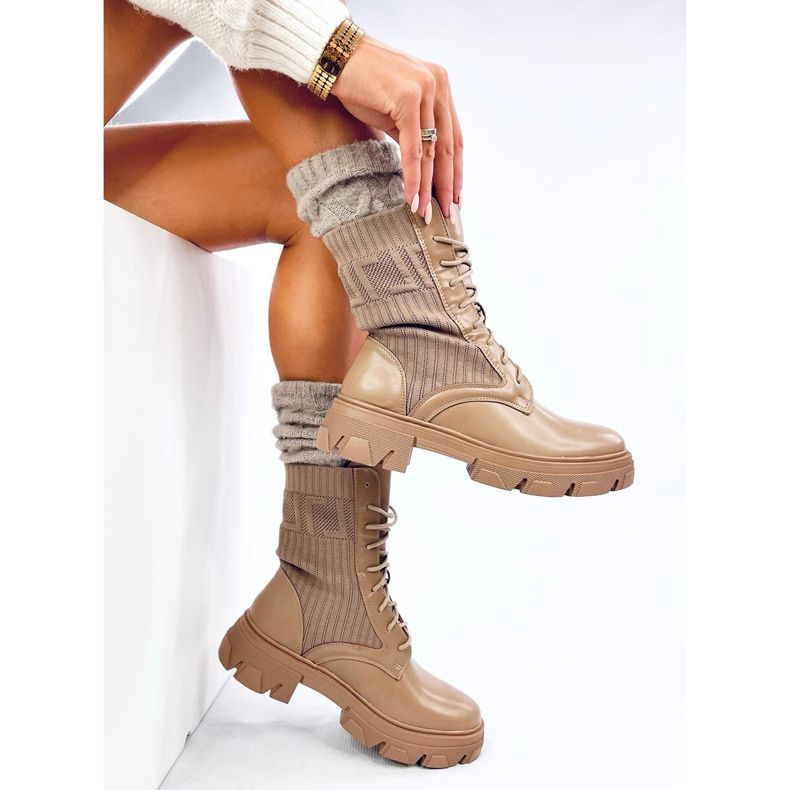 Lavoratori con tomaia elasticizzata Calling Khaki beige 1