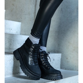 Sneakers nere con suola spessa e pelliccia Best nero 1