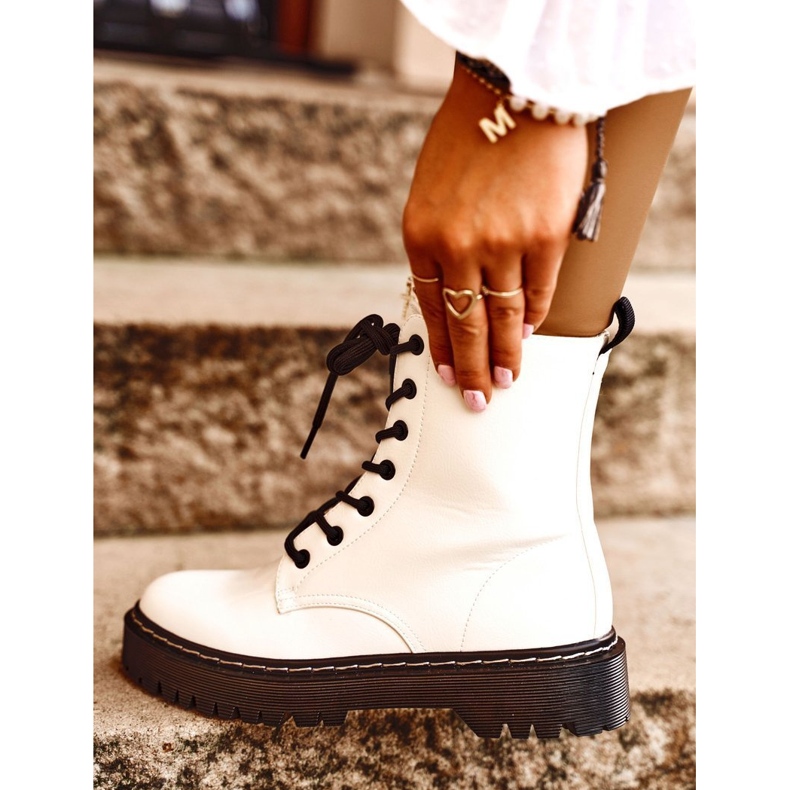 S.Barski Stivali da donna Bianco Kognito 2