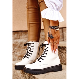 S.Barski Stivali da donna Bianco Kognito 1