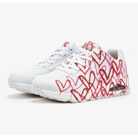 Scarpe Skechers X Jgoldcrown Uno-Spread The Love W 155507-WRPK bianco 1