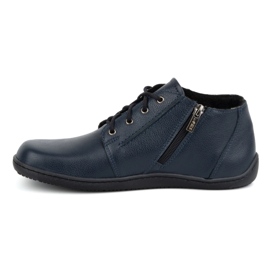 Olivier Scarpe da donna in pelle a piedi nudi, leggermente isolanti, alte fino alla caviglia con cerniera, 787, blu navy 1