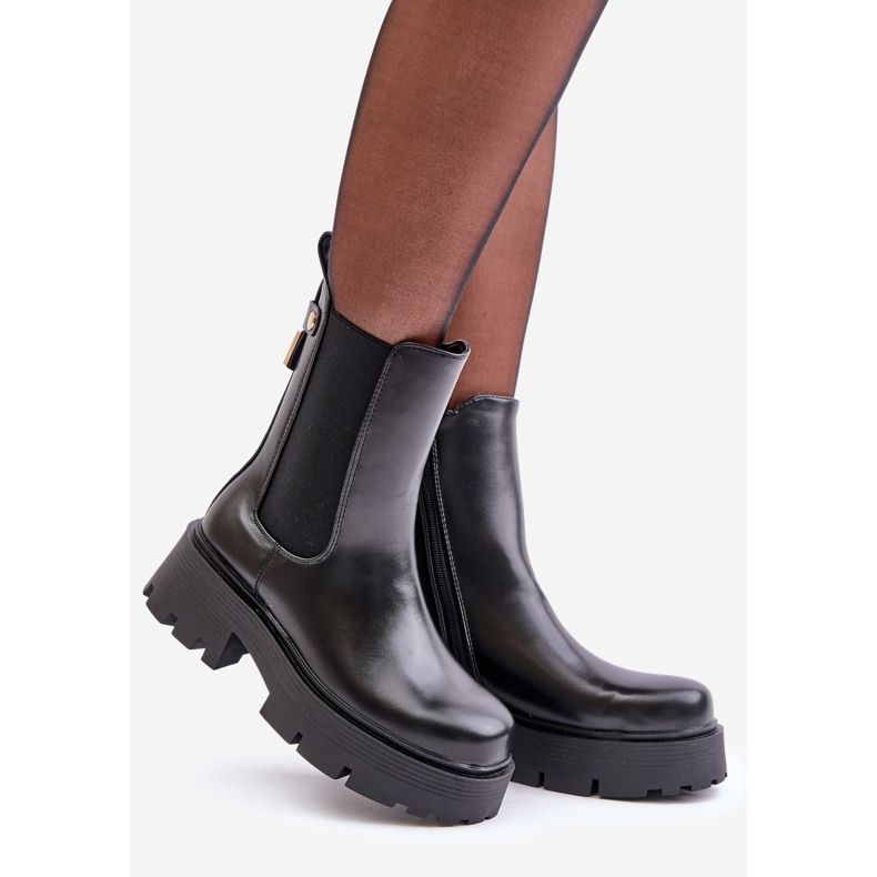 Stivaletto Chelsea con cerniera, Ecopelle Nera Ninnet nero 1
